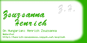 zsuzsanna henrich business card